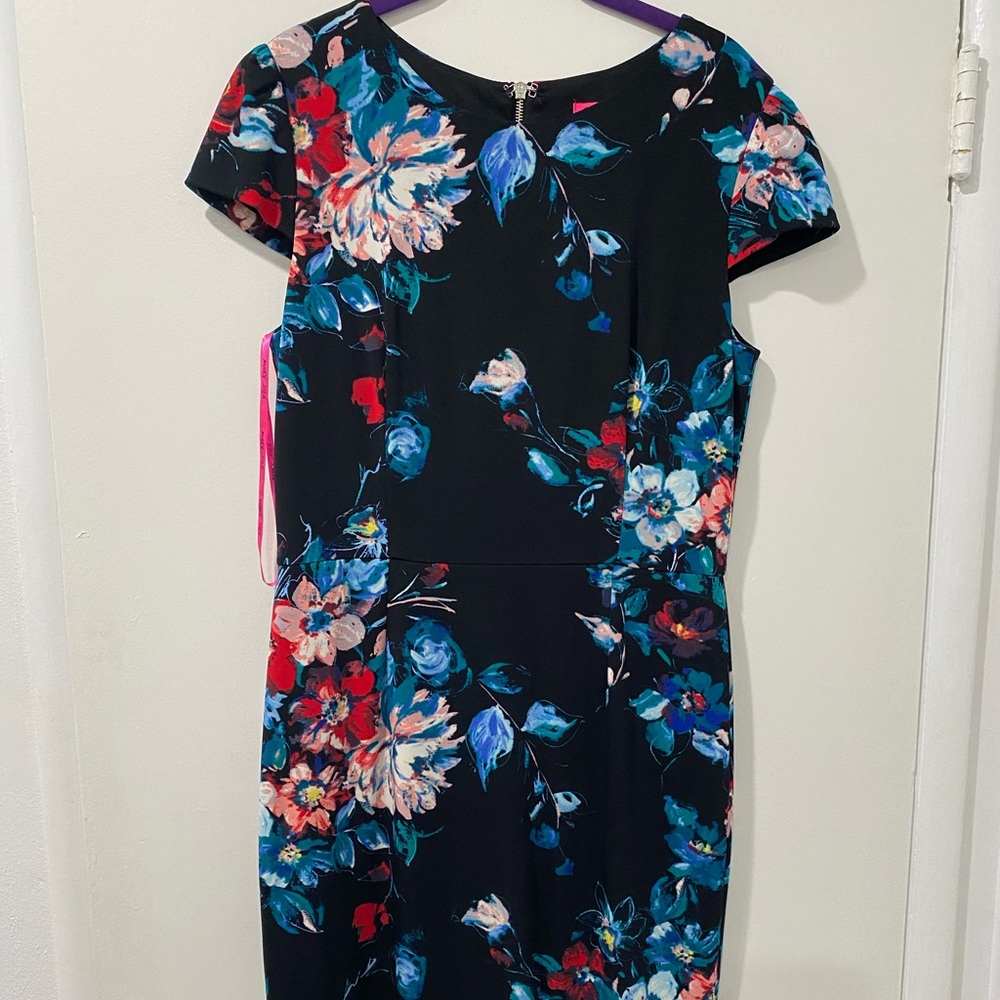 BETSY JOHNSON MIDI FLORAL DRESS